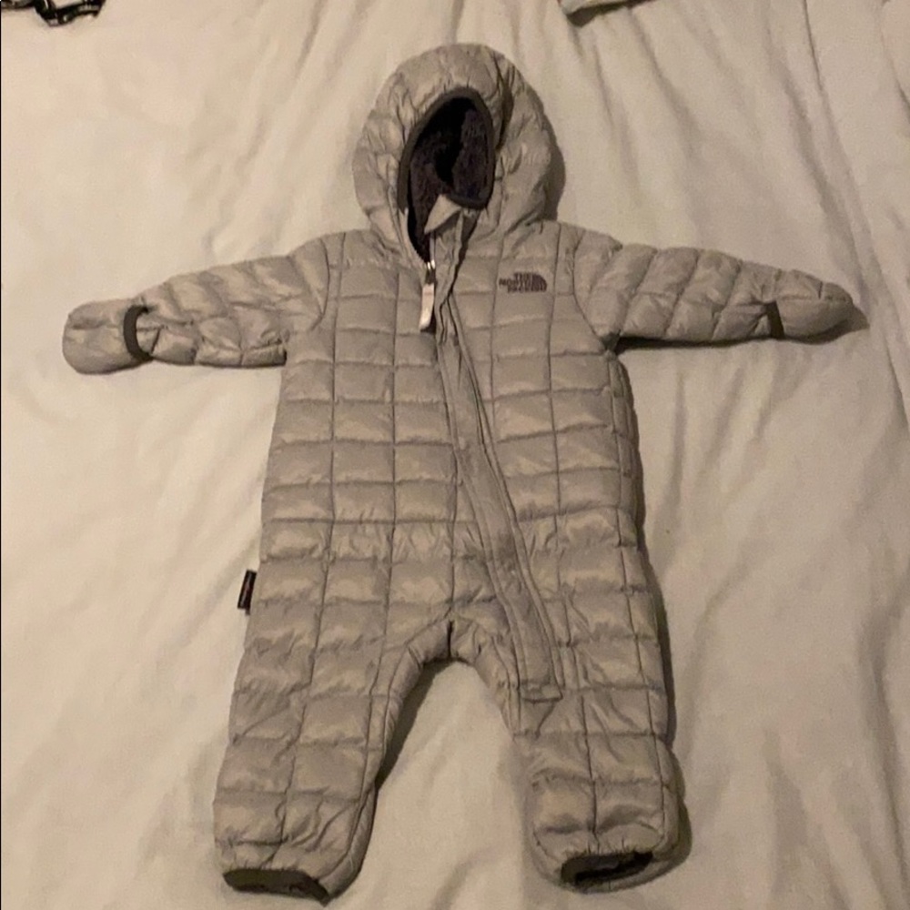 3-6months The North Face thermal onesie.